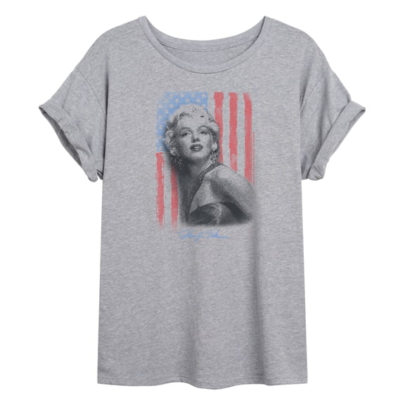 Marilyn Monroe - Marilyn Soft Flag - Women's Oversized Graphic T-shirt