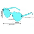 thumbnail image 3 of Espejo De Mujer Gafas de sol sin montura en forma de corazón, transparentes, de colores pastel, para mujer. Accesorio de moda. 1 unidad Rkxzt, 3 of 9