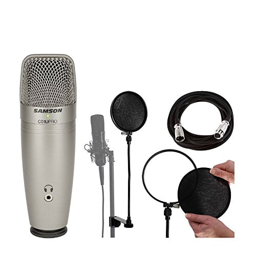 Samson C01U Pro USB Studio Condenser Microphone + On Stage Mic Cable