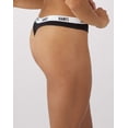 thumbnail image 3 of Hanes Soft & Breathable Women’s Ribbed Cotton Thong Underwear, 3-Pack Assorted M, 3 of 5