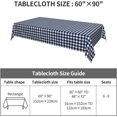 thumbnail image 2 of Rectangle Tablecloth 60x102 Inch, Dark Blue White Gingham Tablecloth Rectangle Water Resistant Tabletop Covers Fabric Table Cover for Dining, Party, Buffet, Wedding, 2 of 8
