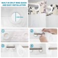 thumbnail image 4 of No Hook Shower Curtain, Purple Grey Botanical Shower Curtains for Bathroom with See Through Top Window, Rustic Country Spring Floral Summer Leaf Waterproof & Washable Bath Curtain 66"x72", 4 of 9