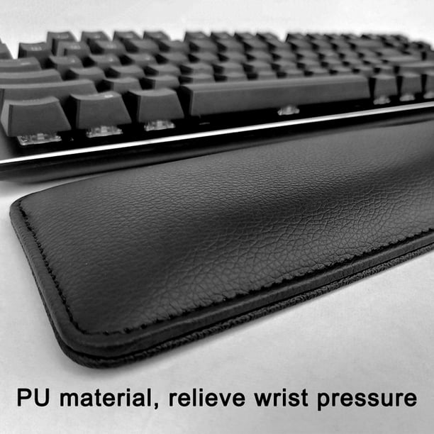 Amdohai 104/108 touches clavier repose-poignet repose-poignet ergonomique  doux respirant PU cuir repose-poignet pour clavier de jeu de bureau noir L  