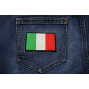 Patch, Embroidered Patch (Iron-On or Sew-On), Italian Italy Flag Patch, 3 x 2