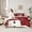 Maroon White, variant on Feelyou Green Xmas Tree Bedding Comforter Set 7pcs, Western Damask Print King Bedding Sets, Happy Christmas Theme Reversible Bed Sheets, Microfiber Bedroom Decor
