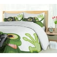 thumbnail image 5 of Ambesonne Frog Duvet Cover Sets, Funny Animal with Camera, 2-King, White Black, 5 of 7