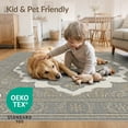 thumbnail image 4 of ODIKA 8'x10' Washable Area Rug Non-Slip Chair-Friendly Mat Grey Delicate Transitional Worn Effect Geometric Under for Dining Room, Large Office, Lounge, 4 of 7