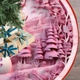 thumbnail image 4 of Xuniizn Christmas Tree Skirt Pink 100%Polyester Tree Skirts for Xmas Decor, Party Festive Merry Christmas Decorations for Home, 35", 4 of 7