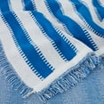 thumbnail image 3 of Mainstays by Becky G. & Alejandra Tapestry Knit Throw, Blue Stripe, 50" x 60", 3 of 8