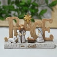 thumbnail image 2 of Milue Peace Christ Nativity Statue Scene Set Resin Manger Ornament Crafts, 2 of 10
