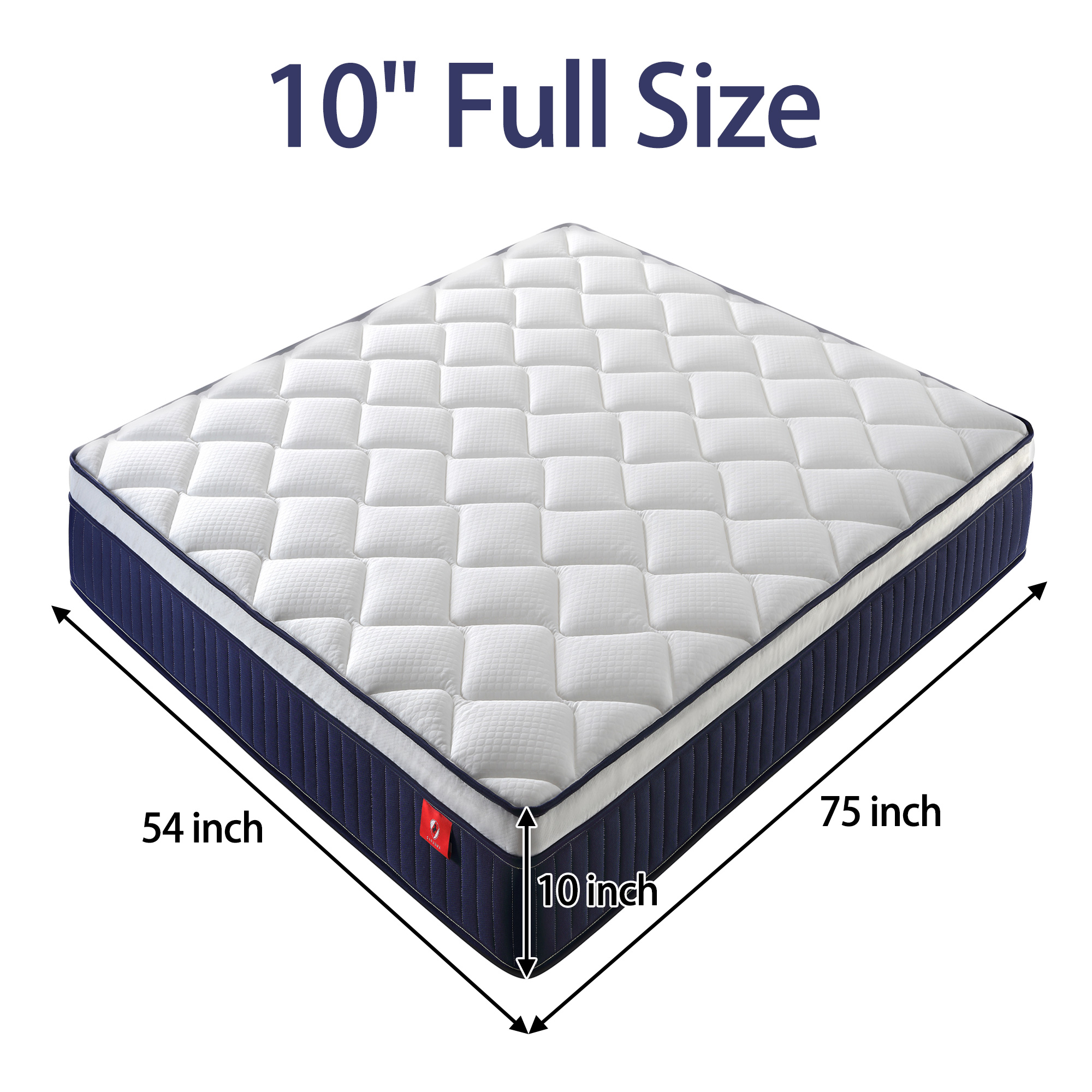 10" Hybrid Mattress in a Box with Gel Memory Foam, Medium Firm,Adult,Full