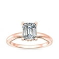 thumbnail image 1 of 1.15 Carat Excellent Emerald Cut Real Diamond New Design Solitaire Ring for Wedding Solid 18K Rose Gold Size 11, 1 of 8