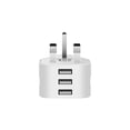 thumbnail image 2 of ONFD 3 Port USB Travel Power Adapter Global Mobile Phone Charger UK International Block Plug For IPhone And IPad, 2 of 6