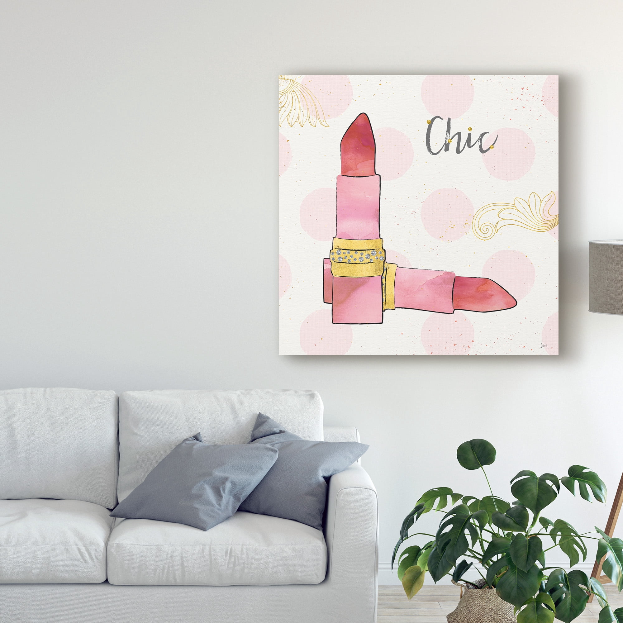 Trademark Fine Art 'Fashion Blooms III Pink' Canvas Art by Jess Aiken