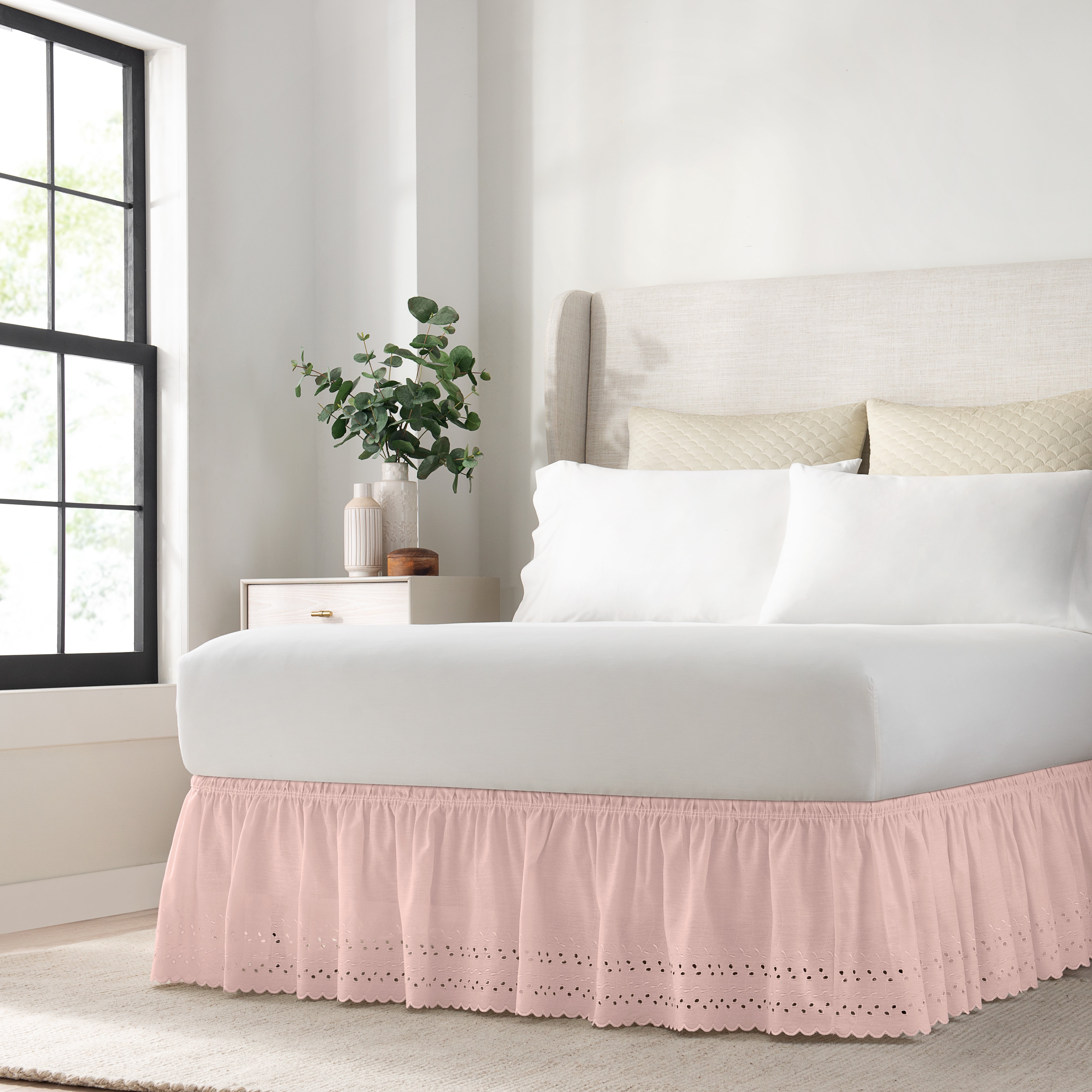 EasyFit Wrap Around Eyelet Ruffled Bed Skirt