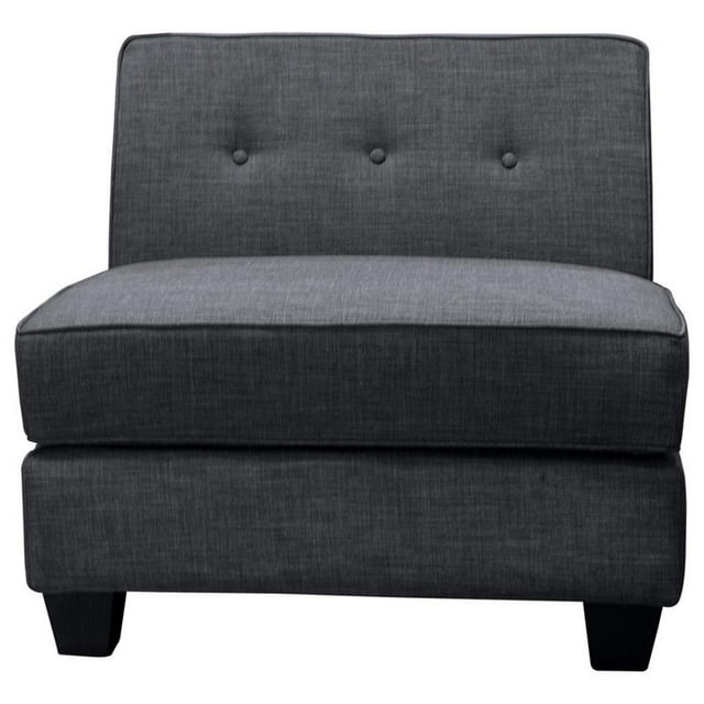 Best Master Vendome Chaise Modulaire Sans Accoudoirs en Tissu Gris