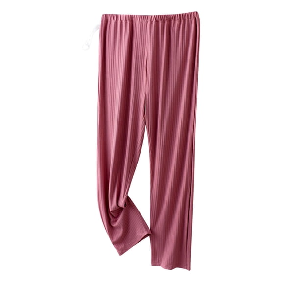 Kilaqueen Maternity Pants High-Waisted Supportive Super Soft and Comfortable Pjamas Pants Adjustable Waist Solid Color Breathable Lounge Trousers