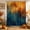 Blue Yellow, variant on Blue Teal Orange Shower Curtain, Waterproof Shower Curtains for Bathroom, Chic Abstract Neutral Abstract Aesthetic Washable Fabric Bathtub Curtain Set Bath Decor with 12 Hooks 72"x78"