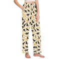 thumbnail image 2 of Dailycode Women's Pajama Pants Wide Leg Lounge Pj Bottoms With Pockets Cats Silhouette and Paw, 2 of 7