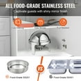 thumbnail image 3 of VEVOR 2 Pack Roll Top Chafing Dish Buffet Set, 6 Qt Stainless Steel Chafer with 2 Full Size Pans, Round Catering Warmer Server w/ Lid Water Pan Stand Fuel Holder for Party, 3 of 10