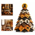 thumbnail image 2 of 7.48 Inch Layered Quilting Halloween Tree Kit, Black Cat Design 3D Patchwork Fabric Sewing Set, for Adults Beginners Holiday Tabletop Home Decor Gift, 2 of 10