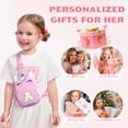 thumbnail image 6 of Yoolife Unicorn Initial Crossbody Bags for Women, Travel Sling Gift Bag for Her, Backpack, Birthday Gifts for Women, Travel Essentials, Pink, C, 6 of 8