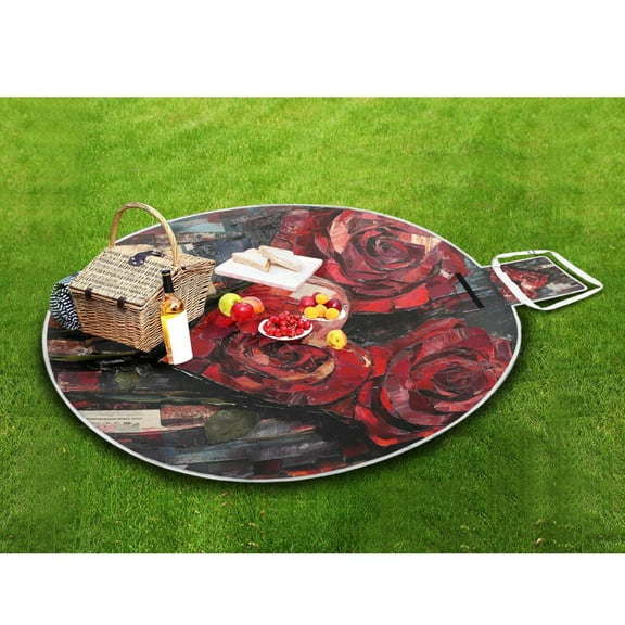 Picnic Blankets Teencool Beach Blanket Creatively Rosy Affection Pattern Outdoor Blanket for Travel