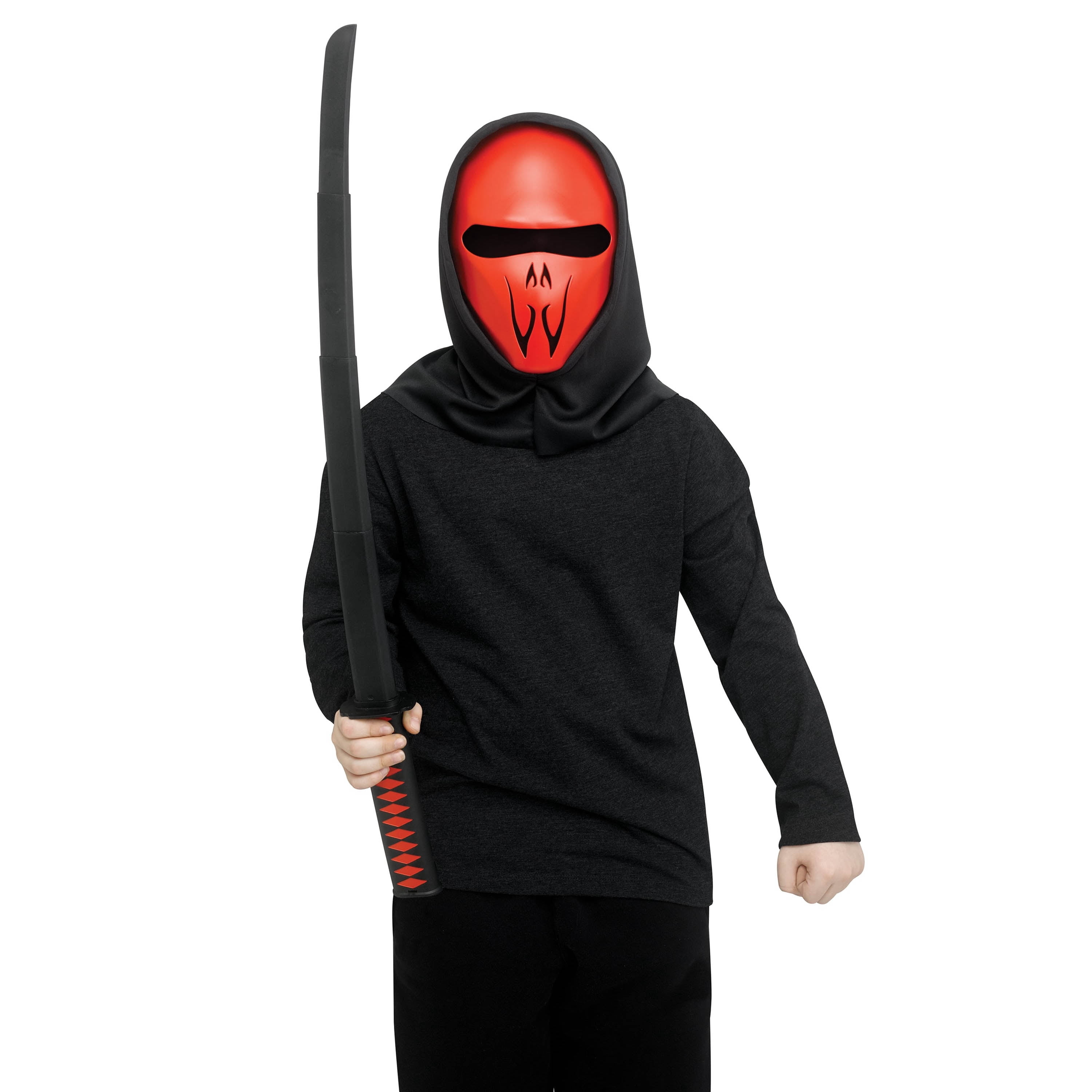 Ninja Guard Costume Accessory Kit for Adults, Red and Black, 2 Pieces, Halloween by Way To Celebrate
