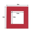 thumbnail image 3 of Deep Red Acid Free 12x12 Picture Frame Mats with White Core Bevel Cut for 8x8 Pictures - Fits 12x12, 3 of 3