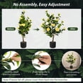 thumbnail image 7 of Gymax 38'' Artificial Camellia Tree Faux Floral Plant Fake Tree for Decoration Yellow, 7 of 7