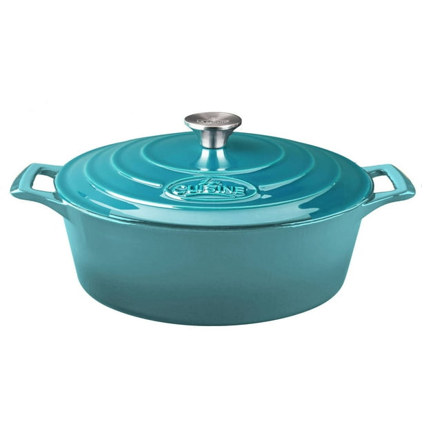 La Cuisine PRO Oval Cast Iron Casserole with Enamel Finish - Walmart