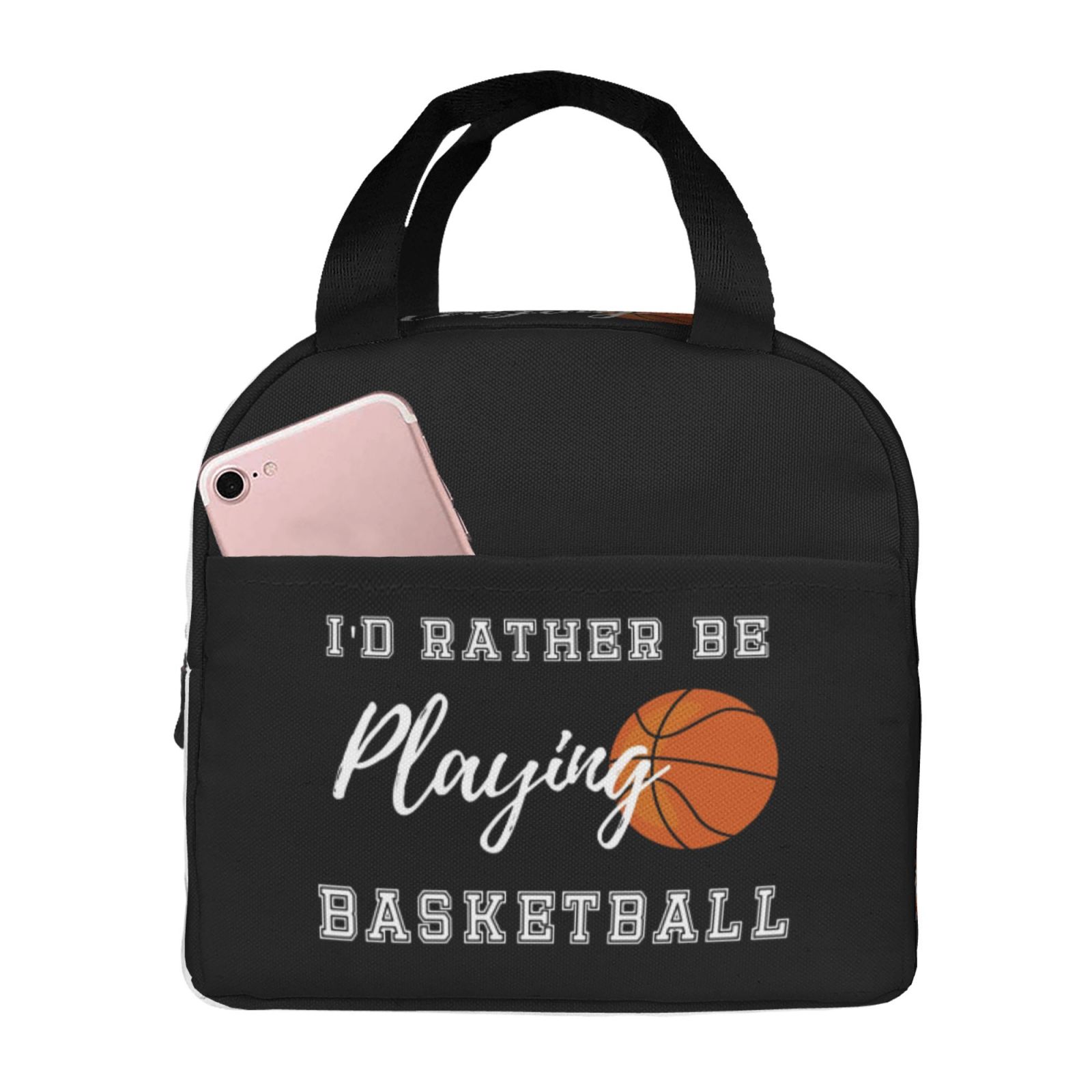 Id Rather Be Playing Basketball Lunch Box for Kids Insulated Water