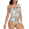 thumbnail image 3 of Goofa Lovely Bear Pattern Women's One Piece Swimsuits Tummy Control Bathing Suits Asymmetric One Shoulder Swimwear-X-Large, 3 of 6