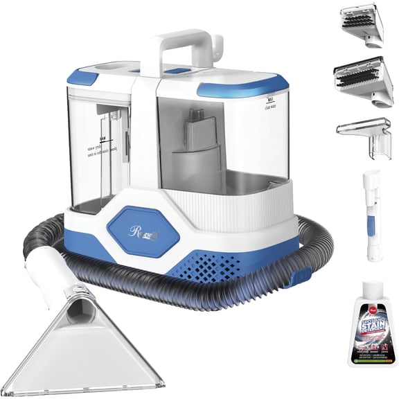 Portable Carpet and Upholstery Cleaner with 600W Motor and 18 KPa Suction, White
