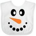 thumbnail image 3 of Inktastic Cute Smiling Snowman Face with Carrot Nose Boys or Girls Baby Bib, 3 of 4