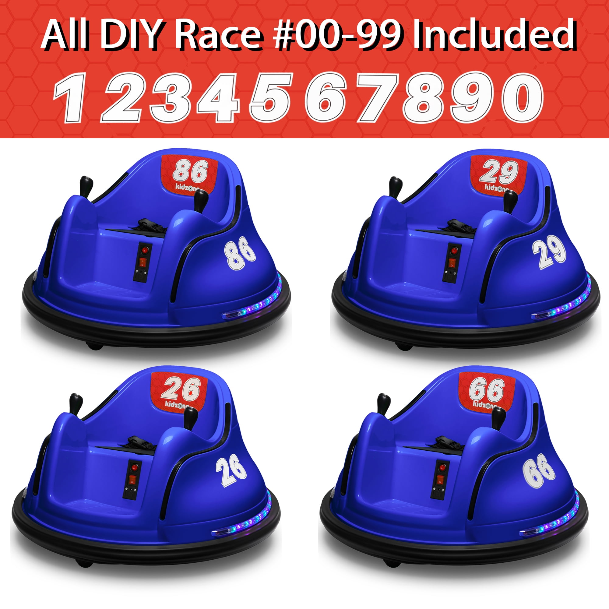 Kidzone Diy Number 6v Kids Toy Electric Ride On Bumper Car Vehicle Remote Control 360 Spin Astm Certified 1 5 6 Years Walmart Com Walmart Com