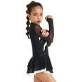 thumbnail image 4 of iEFiEL Kids Girls Long Sleeve Glitters Mesh Tutu Figure Ice Skating Dance Dress White 8, 4 of 7