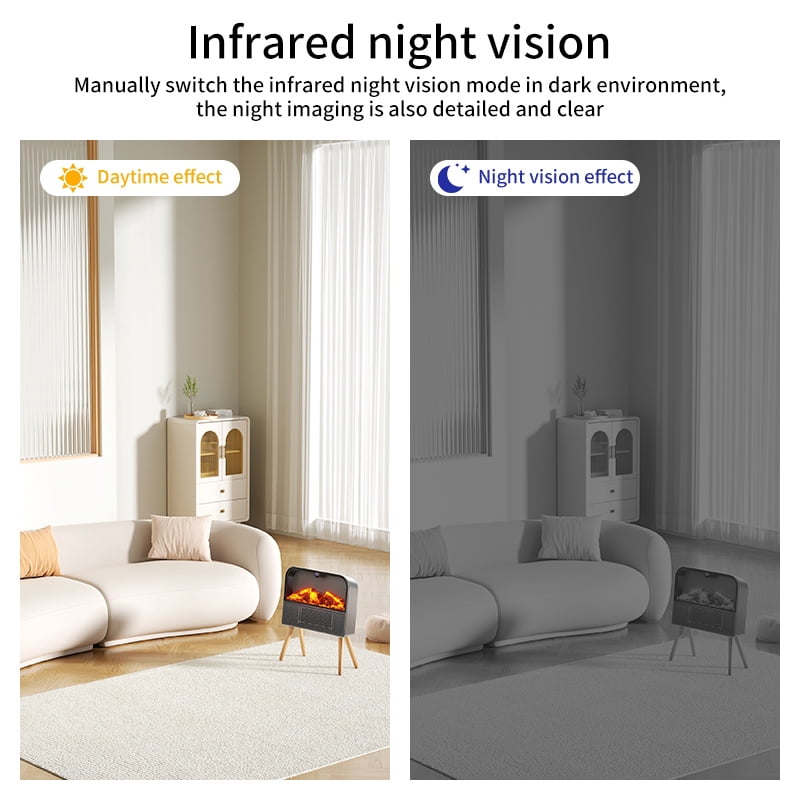 Wireless Mini Camera with Magnetic Base, Indoor Night Vision, Motion Detection, Wide-Angle Lens, APP Control for Home Baby Pet Monitoring, Cloud/SD Storage, Portable WiFi Cam