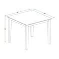 thumbnail image 5 of 5 Piece Dining Set - Square Wood Table & 4 Upholstered Chairs - Coastal Chic Design, 5 of 7