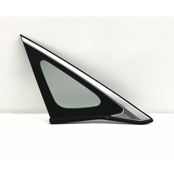 Tempered Chrome Moulding Style Driver Left Side Quater Window Quarter Glass Compatible with Honda Civic 4-Door Sedan 2022-2025 Models