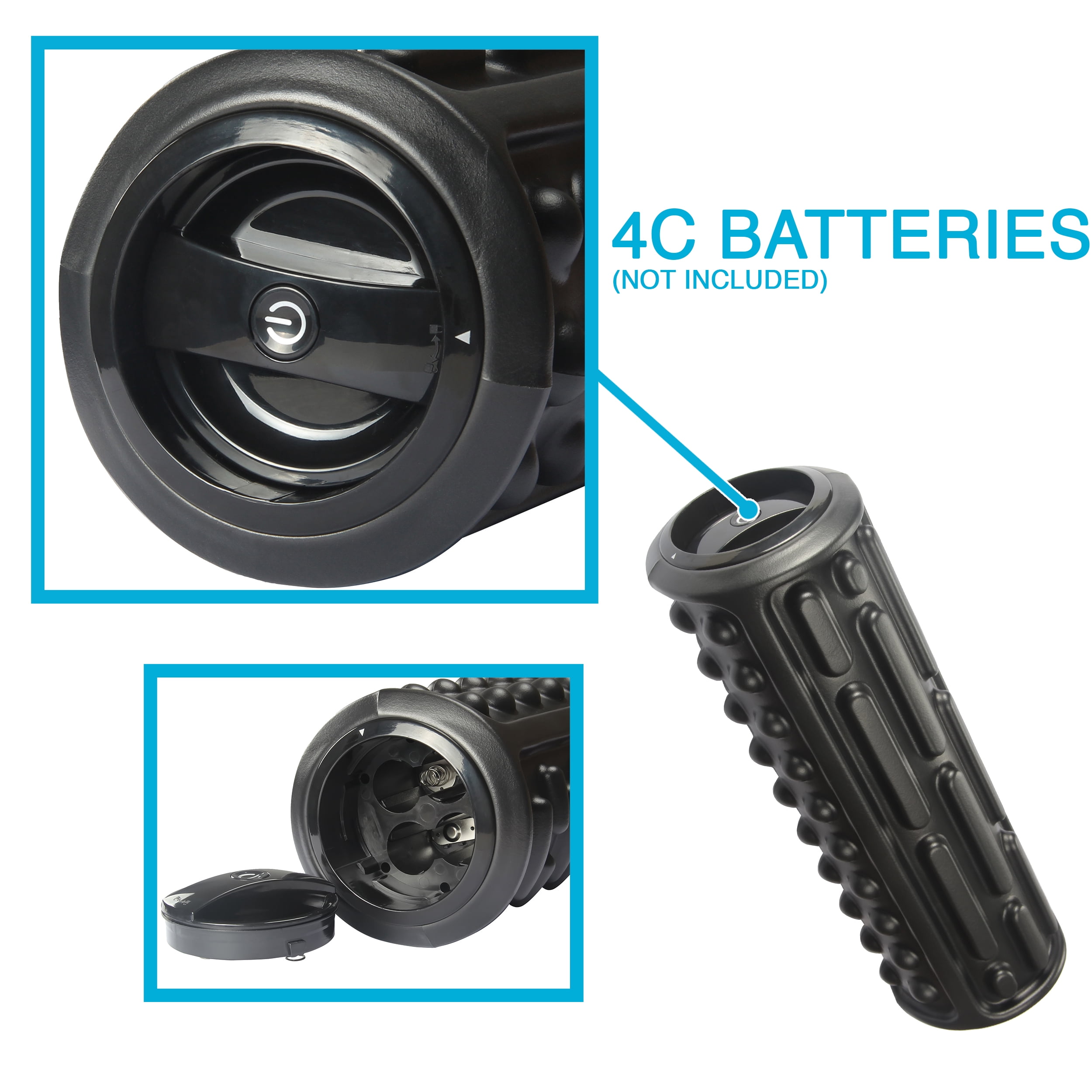 Aurora Black Vibrating Roller Massager