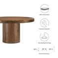 thumbnail image 7 of 60 Inch Dining Table, Walnut, Wood, Round, Kitchen Cafe Bistro Hospitality Restaurant, Modern Contemporary HB33534, 7 of 7