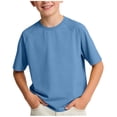 thumbnail image 1 of uublik Boy's T-Shirts & Tanks Short Sleeve Active T Shirts Sports Crewneck Quick Drying Tops Kids Teens Gym Workout Summer Tee, Size 5T-16, 1 of 5