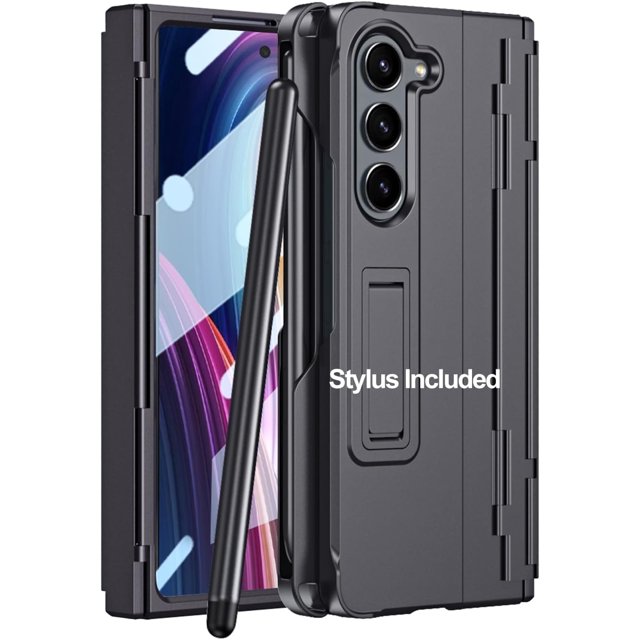 For Samsung Galaxy Z Fold 6 Case, Heavy Duty with Innovative Foldable Hinge Protection Case, Generic Stylus & S Pen Holder, Screen Protector, Shockproof Rugged Stand Cover 5G 2024,White