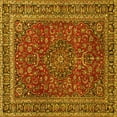 thumbnail image 1 of Ahgly Company Machine Washable Indoor Square Persian Yellow Traditional Area Rugs, 8' Square, 1 of 4