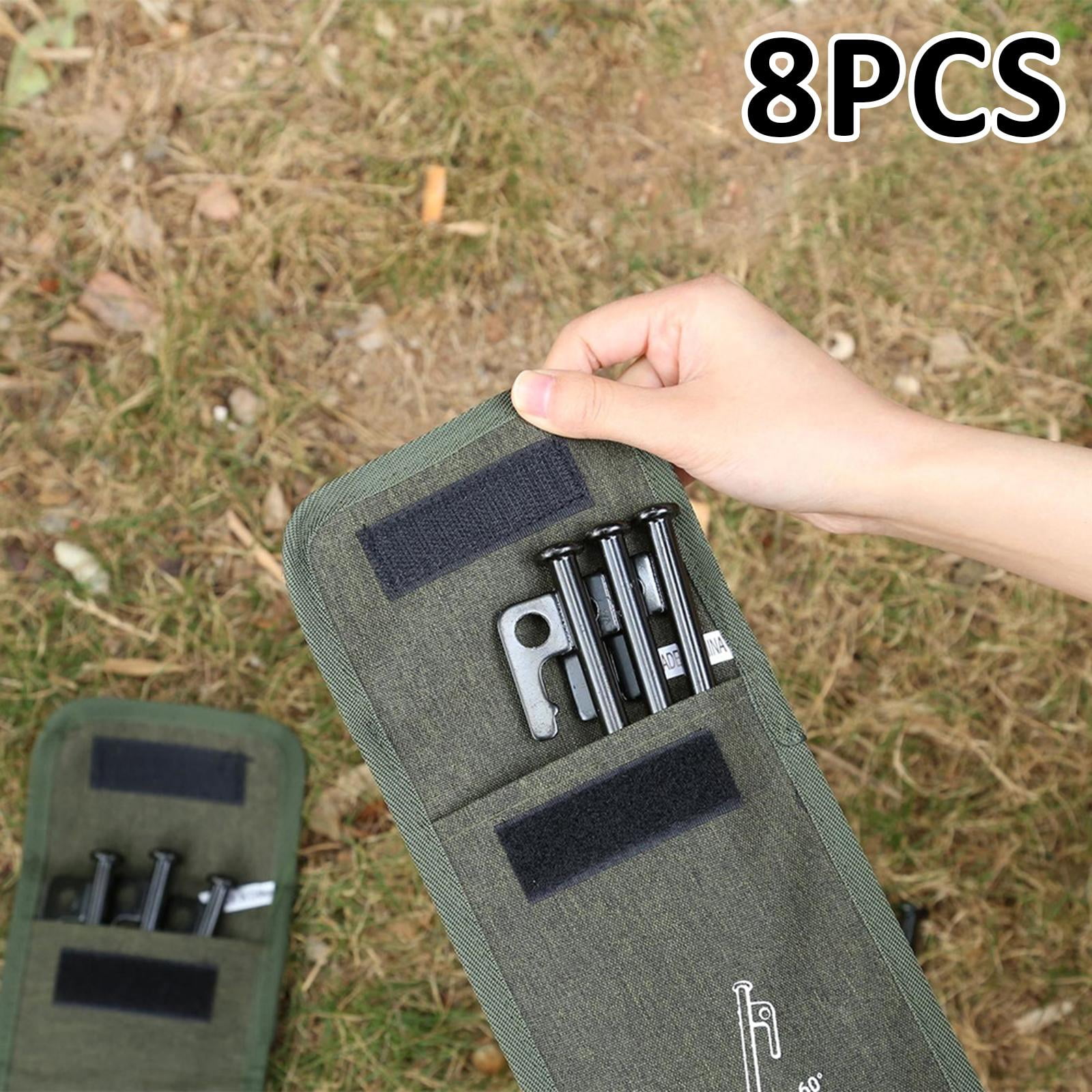 Colaxi 8Pcs Tent Stakes Ground Pegs Lightweight Heavy Duty Steel Tent Pegs Metal Stakes for Ground for Desert Picnic Outdoor Shelter Length 25cm