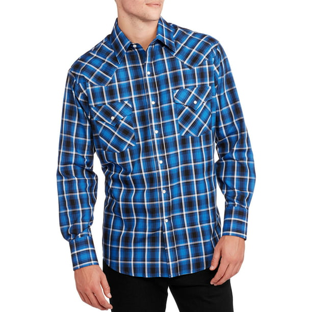 Plains Western Wear - Big and Tall Men's Long Sleeve Easy Care Western ...