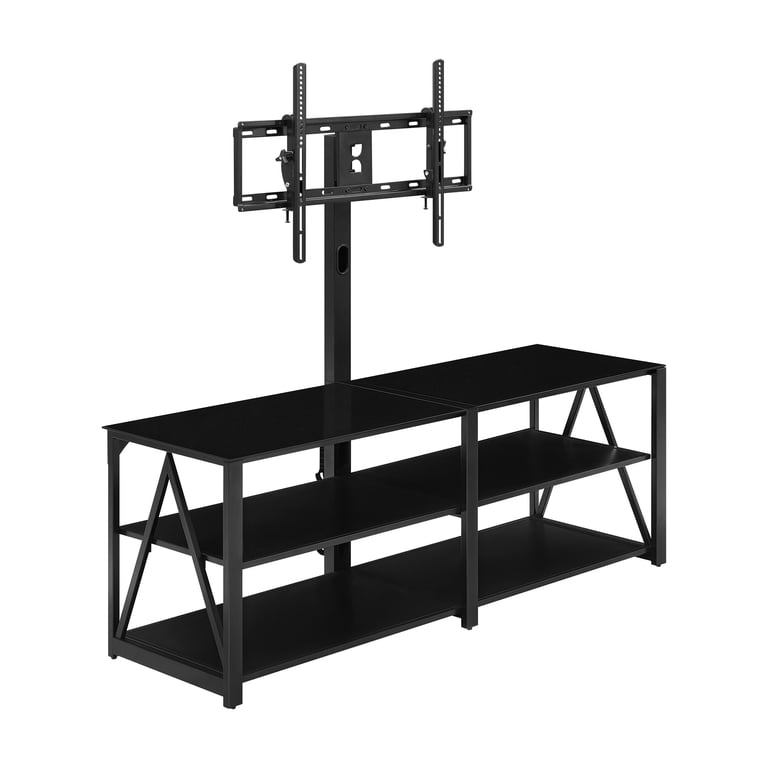 Whalen Spectrum 3-in-1 TV Stand for TVs up to 82”, Black Finish