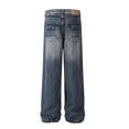 thumbnail image 5 of Jeans pour Hommes Classification de Produit Rue Haute Jambe Droite Jeans Déchirés pour Pantalon Grand Rétro Coupe Ample Titre du Produit, 5 of 5