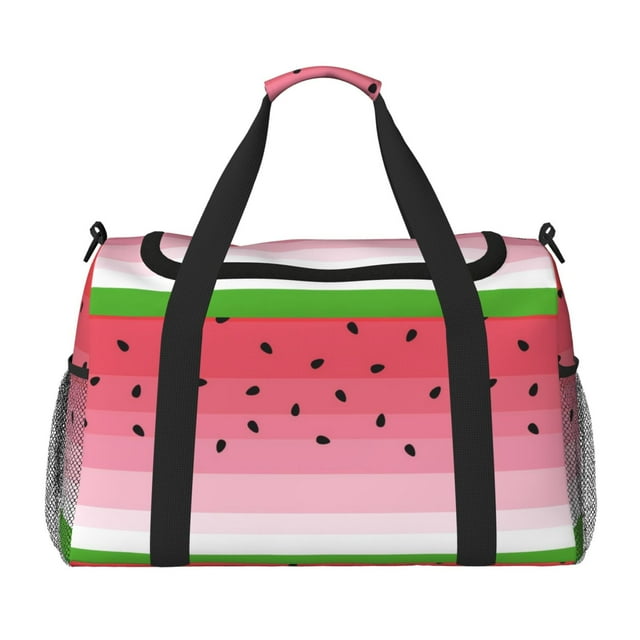 Easygdp Watermelon Bolsa de Gimnasio, Bolsa de Viaje Duffel, Bolsa de Fin de Semana con Compartimentos, Bolsa de Mano para Noche